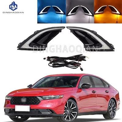 Honda Accord 2023 2024 İçin LED Gündüz Sürüş Lambaları Beyaz DRL Sarı Sinyal Sis Lambası Otomatik Farlar Araba Aksesuarları 12V