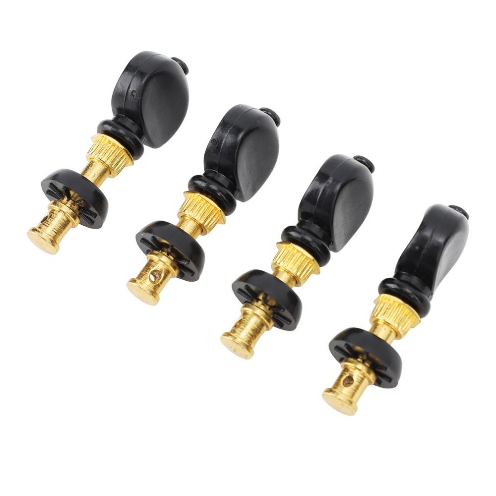 8PCS Metal, Plastic Ukulele Tuners Black And Golden Ukulele Tuning Keys Ukulele Tuning Peg Ukulele