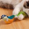 Pouncing Cat Toy Chirping Bird Interactive Simulation Electric Touch Activated Hunting Instinct Plush Teaser for Indoor Cats And Dogs Sounds