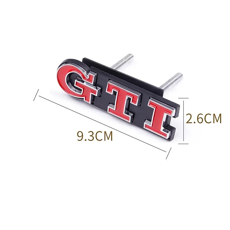 Hijk1 ·1Pcs Car Metal Badge Sticker Front Grille Decal Decoration For VW GTI Passat B6 Golf Mk7 Polo Tiguan Jetta T-ROC Sharan Touran