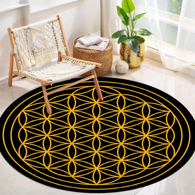 

1Pc Tree of Life Circular Print Rug - home decoration Carpet For Living Room Bedroom Flooring Computer Chair Area Rug 80x80cm( 31x31in)
