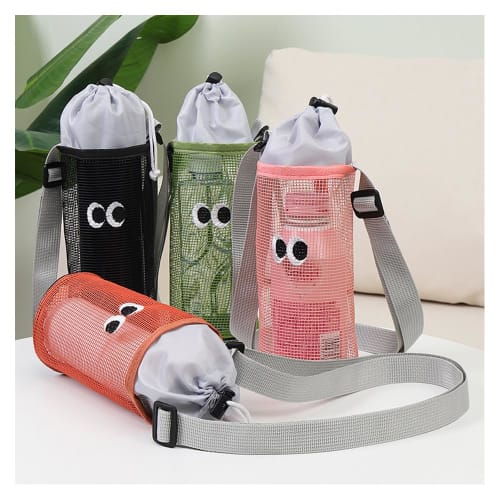 Two Water Bottle Covers for 500-750ml Water Bottles with Shoulder Straps, Machine Washable, Durable Bottom for Easy Standing, Ideal for Hiking, Walkin