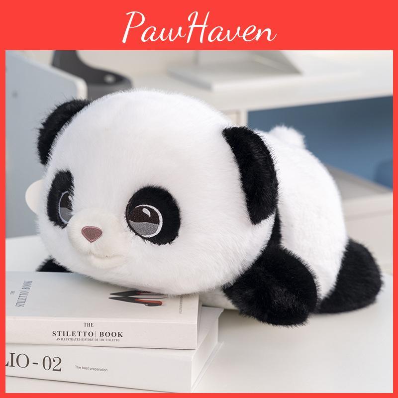 Cuddly And Lovable Panda Plush Toy With Short Fur Ideal For Kids Bedroom Decor
