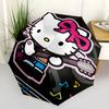 1pc Hello Kitty Guitar Music Notes Auto Open Close Umbrella, Portable Folding Design, 8 Bone Iron Frame Outdoor, Festival Gift for Fans, Travelers, Da
