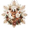 Lightweight Durable Acrylic Ornaments Christmas Pendant with Metal Chain, Double-sided Printed 2D Snowflake Indoor Wall And Window Decorations