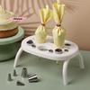 Foldable Pastry Bag Stand Cake Decorating Tools Icing Piping Bag Holder Fondant Cream Bag Storage Rack Kitchen Accessory