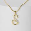 Europe and America Cross Border 26 Letters Copper Inlaid Zircon Snake Chain Necklace Letter Gold Pendant Creative Minimalist Letters