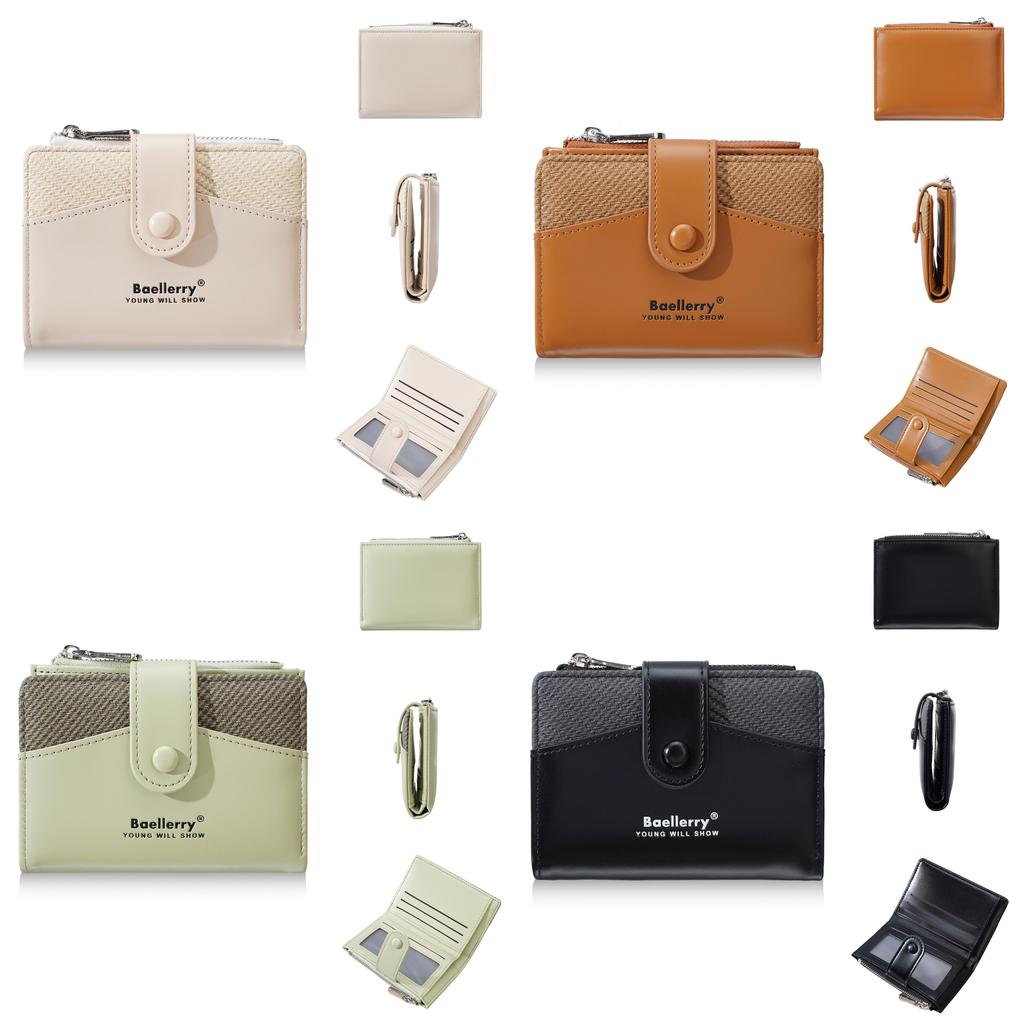 Baellerry Pu Leather Card Holder Wallet For Women With Antitheft Design And Multiple Card Slots