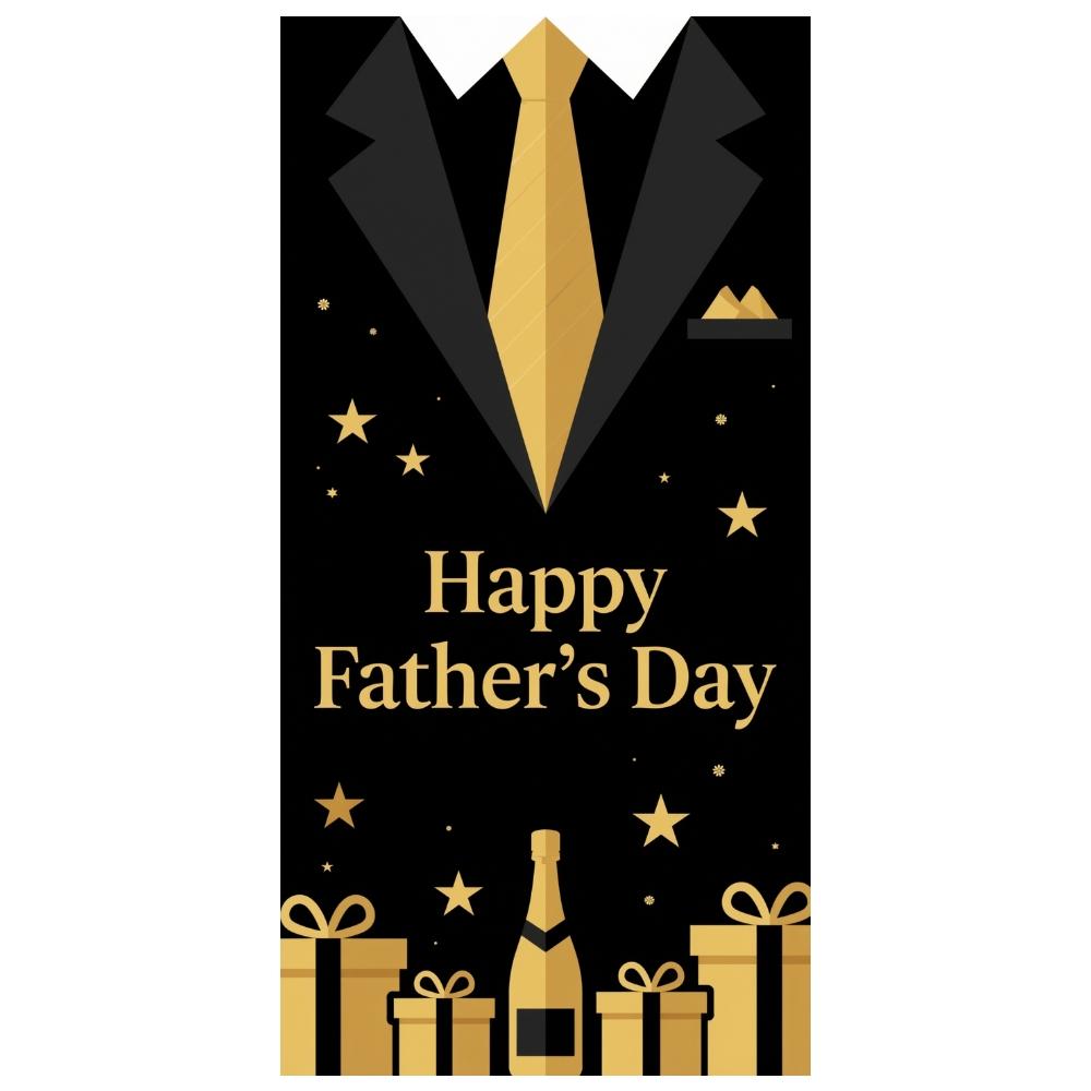 Dad Appreciation Display Celebration-themed Decor Father's Day Party Banner Father's Day Background Suit Tie Design For Indoor