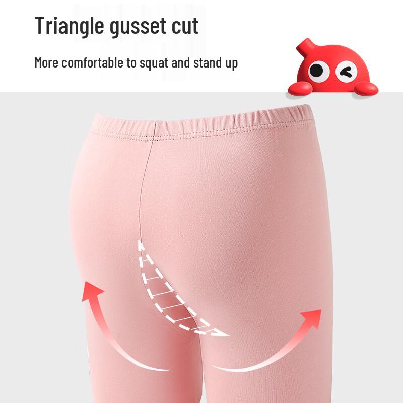 Hongdou Girls' Pure Cotton Antibacterial Thermal Underwear Set