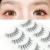Lashie - Set of 5 Pairs: Criss Cross Clear Band False Eyelashes