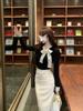 French Style Bow Lace Tie Long Sleeve Slimming Bodycon Top for Autumn and Winter