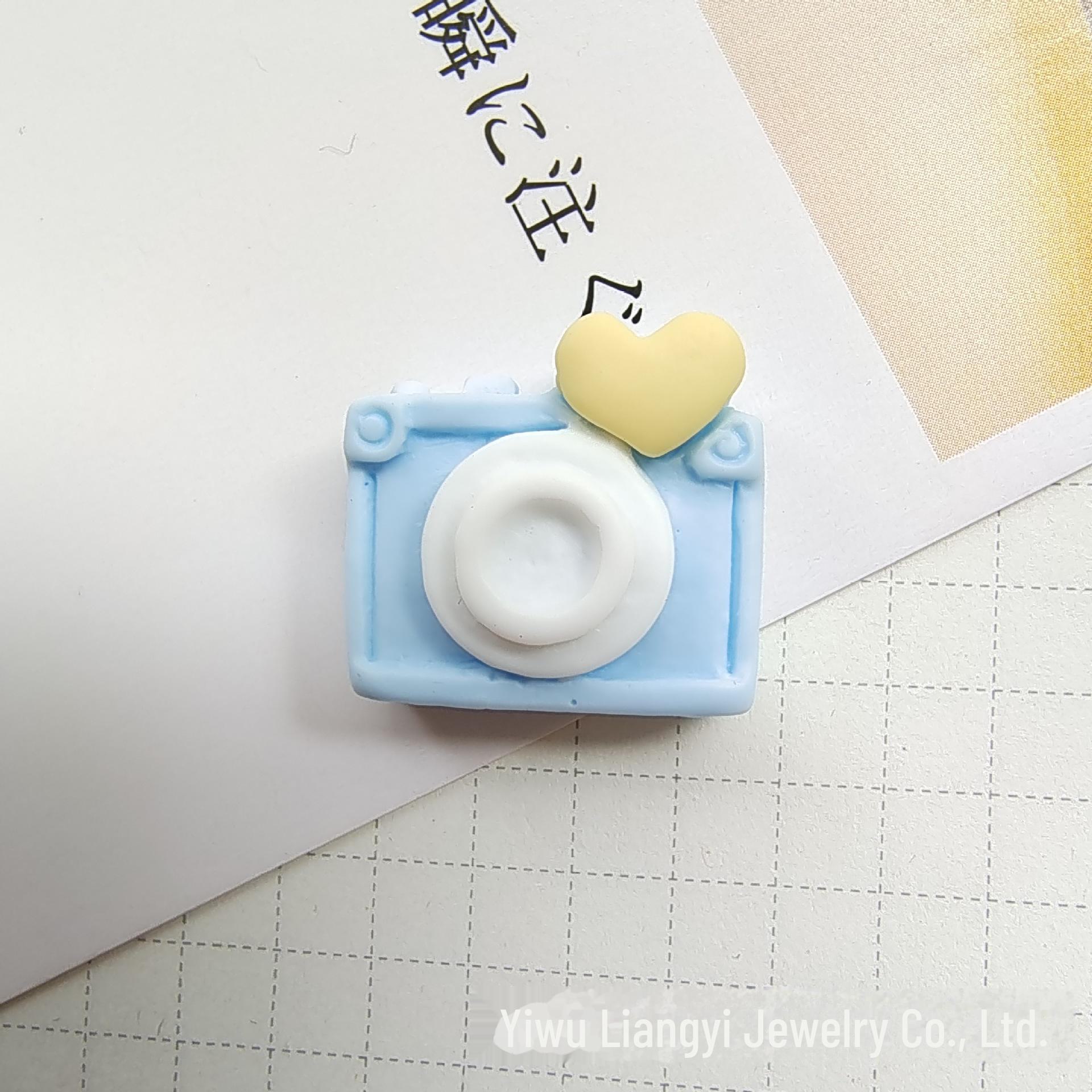 

Креативный чехол для телефона из смолы с камерой, аксессуары своими руками 18x19mm синий