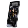 Motorcycle Hard PC Phone Case For Samsung Galaxy Z Flip 5 4 3 Black Cover For Galaxy Z Flip 6 Foldable Shockproof Cases Fundas