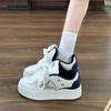 2025 new spring versatile platform bread shoes ins new Chinese street photography college style casual skateboard shoes