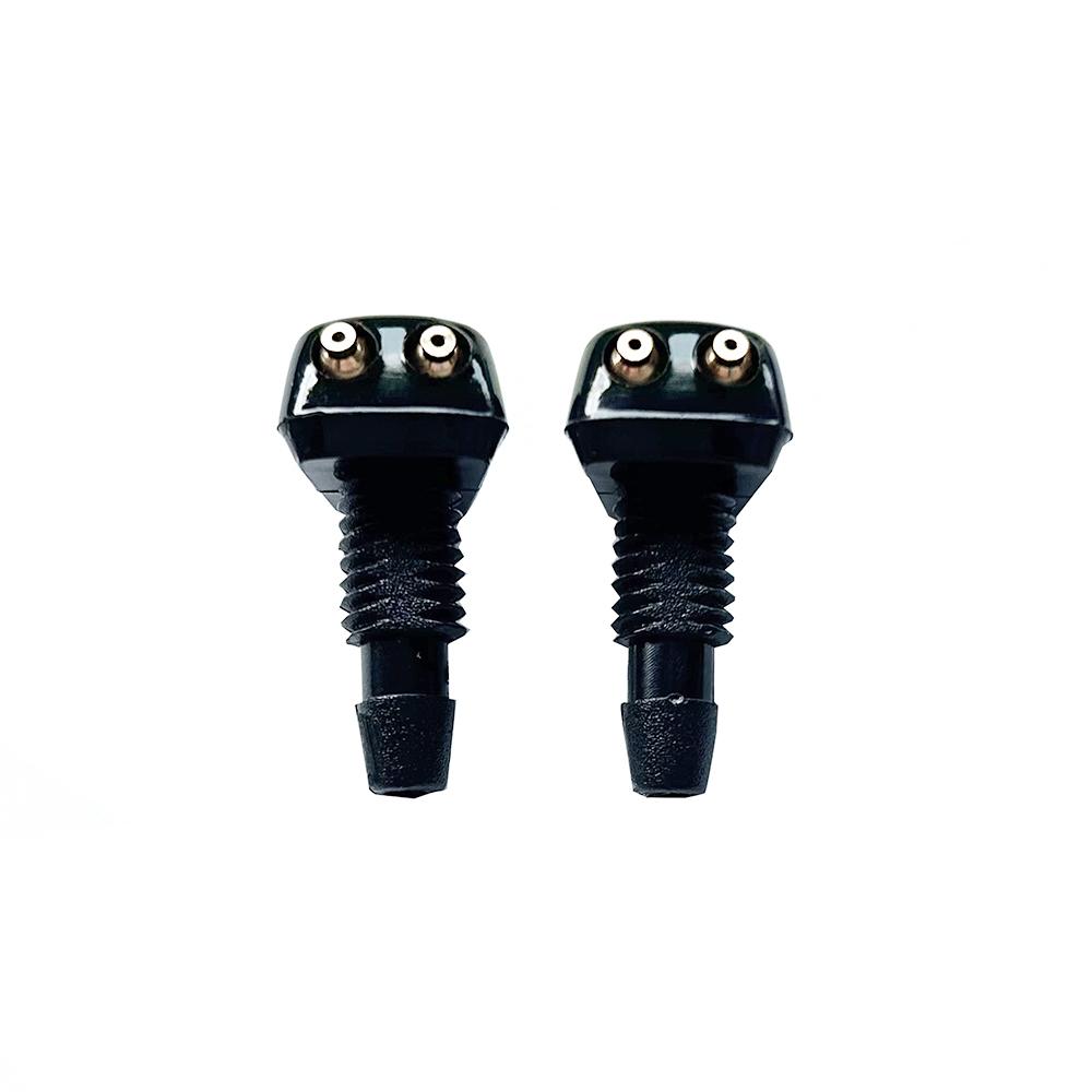 Universal Car Dual Hole Windshield Washer Nozzle Water Spray Nozzle for Most CarsConnector Replacement Wiper Water Spray Jet Kit