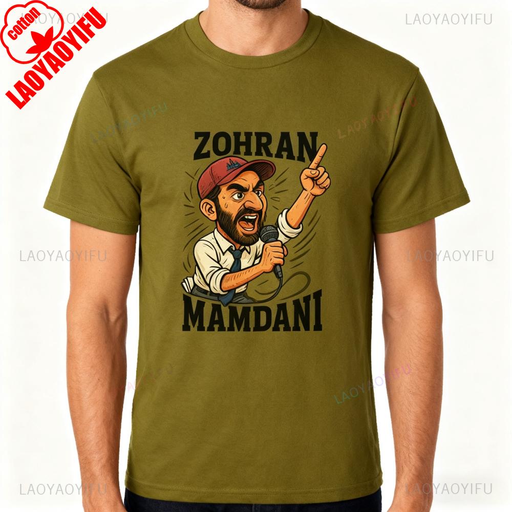 Zohran Mamdani Speech Funny TShirt Creative Design Novelty Tshirt Men Unisex Streetwear Support Zohran Clothing Cotton Tee Tops