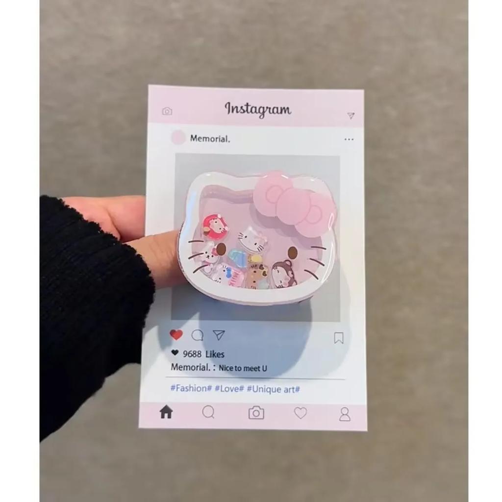 Cartoon Pink Hello Kitty Bracket Casing For Motorola MOTO Edge 50 Fusion Ultra Pro G84 G75 G60 G53 G52 G35 G05 G34 G30 5G Case