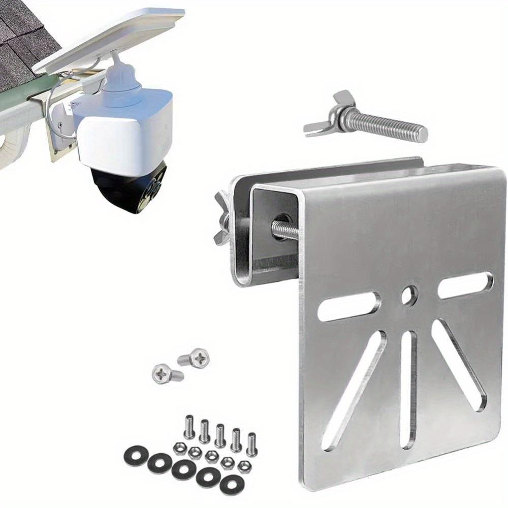 

1 Set Metal Gutter Bracket Wall Mount Channel Mount Solar Camera Holder For Eufy SoloCam S340/Eufy E30 as photo серебряный