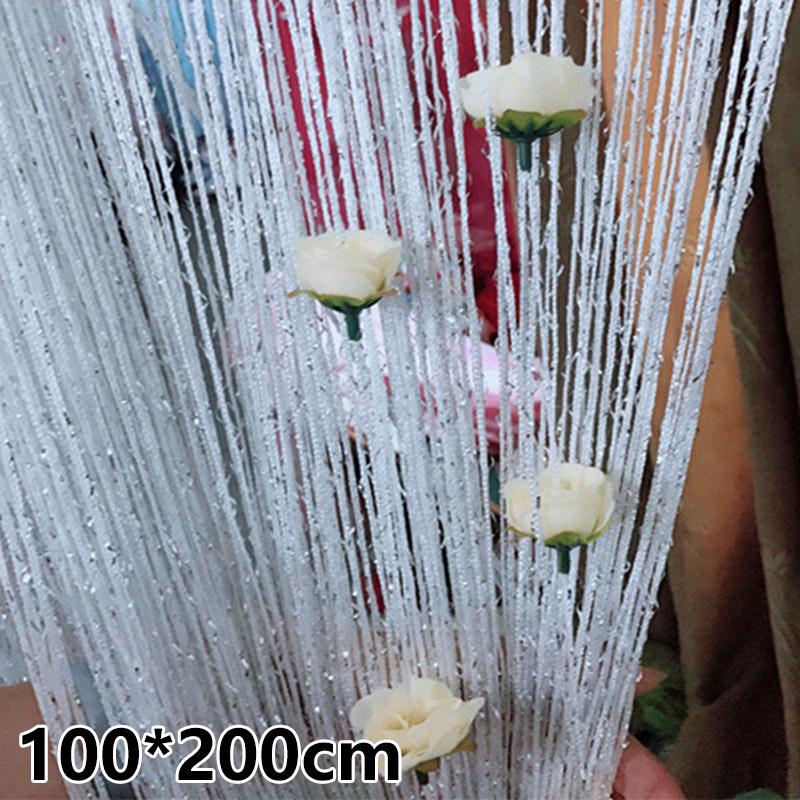 1 Adet Gül çiçeği Ev&Yaşam Düğün Aksesuarları Ev Dekorasyonu Parti Hediyeleri 100*200cm Romantik Banyo gümüş ipek Hat 7 Renk