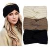 Lot de 3 bandeaux d'hiver pour femme, accessoires de coiffure tricotés en forme de croix, bandeaux chauds pour l'hiver