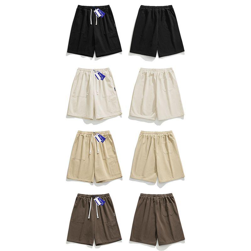 Wassup Heods Trendy Brand Work Shorts for Men, Summer 2024 New Style, Loose Wide-Leg Solid Color Couple Style Pants