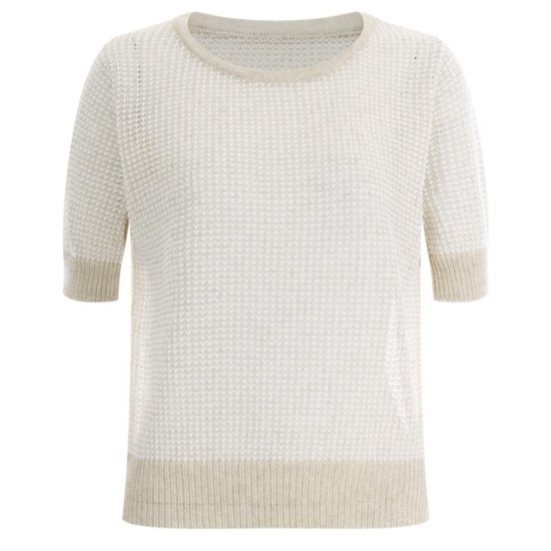 Shop   Women Cooling Round Regular FiT Daily Cooling KniT T shirT Pink Bom Wkn  