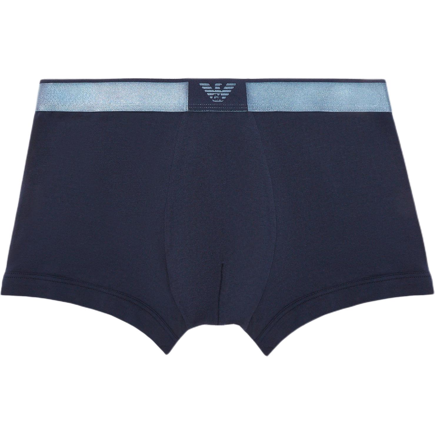 Emporio Armani Логотип Жаккардовые боксеры с орлом Мужские шорты Темно-синий 111389-4F526-00135 M