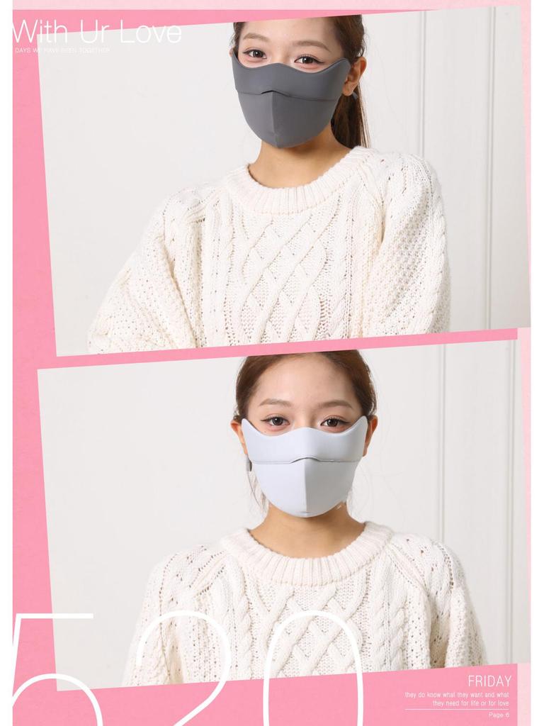 Women's High-Value Windproof & Warm Face Cover for Riding, Autumn/Winter Sun Protection, Washable Sponge Mask