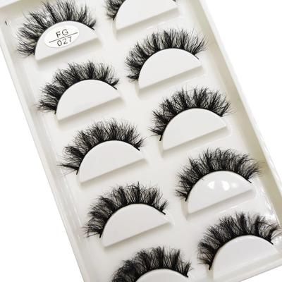 Natural 3D 5 Pairs Soft Makeup False Eyelashes Fake Mink Eyelashes Handmade Fluffy Fake Lashes Eye Eyelash Cilios Faux Cils
