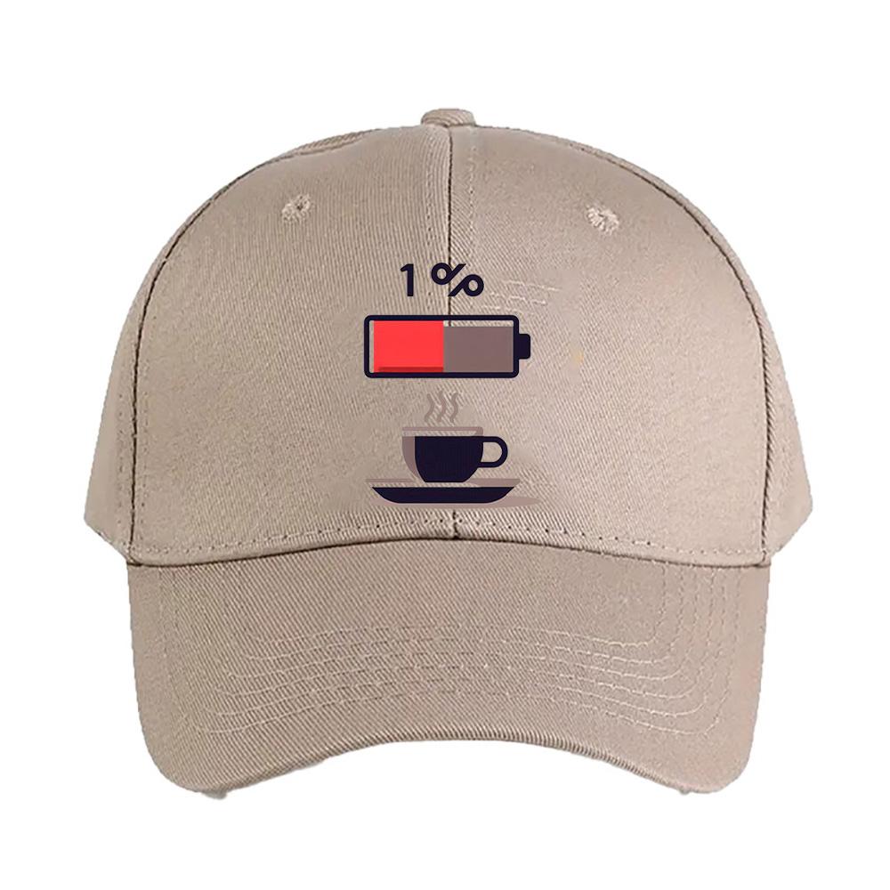 Battery at Powered by Coffee Woman Man Baseball Cap Adult Adjustable with Curved Brim Hiking Fishing Hat trucker cap