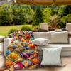 flannel blanket with beach, ocean, starfish, and seashell design - perfect for beds, sofas, offices, travel, decora