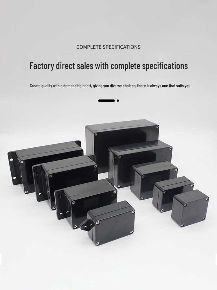 Black ABS Waterproof Outdoor Junction Box for Speakers and Monitoring Systems