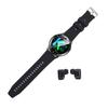 2 in 1 Smart Watch with Earbuds Flip Cover Ultra Thin Metal Case IP67 NFC Function Weather Forecast