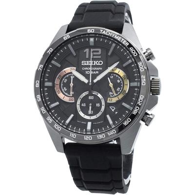 Quartz Chronograph SSB349P1 Men's Watch Stainless Steel Black Dial Water Resistant
