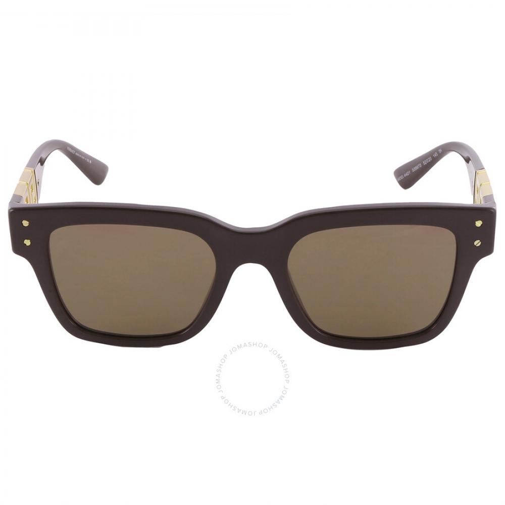 

Versace Dark Brown Rectangular Men s Sunglasses VE4421 535673 52