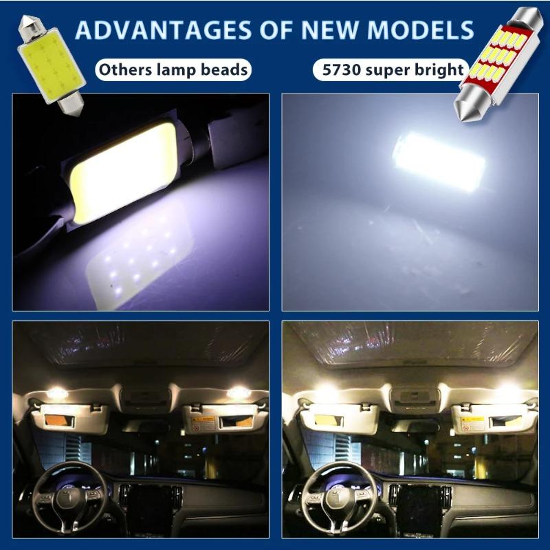 10pcs Car LED Reading Bulb 31mm 36mm 39mm 41mm C5W C10W Super Bright 4014 SMD Canbus Error Free Auto Interior Doom Lamp