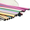 Black Reusable Metal Drinking Straws Stainless Steel Sturdy Bent Straight Drinking Straw with Cleaning Brush Bar Party Accessory