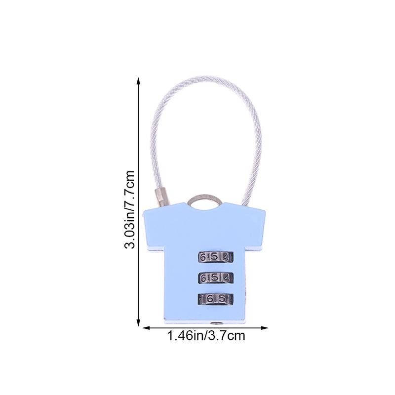 3 Digit Zinc Alloy Password Lock Steel Wire Security Lock Suitcase Luggage Anti-Theft Coded Lock Cupboard Cabinet Locker Padlock