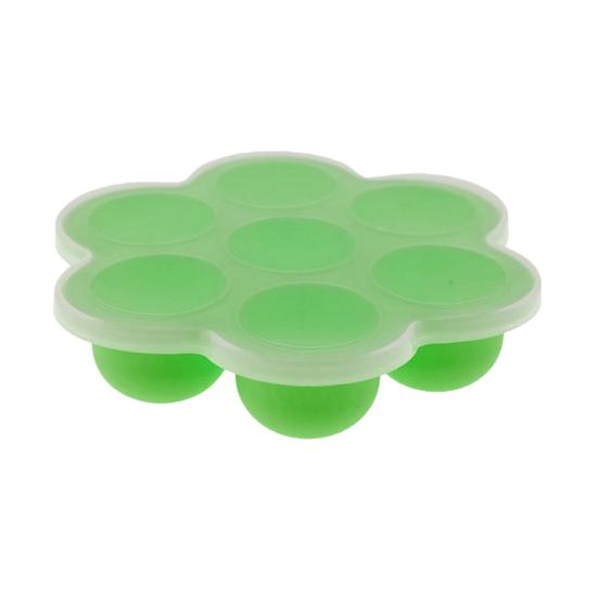 

Food Freezer Trays with Lid 7-Cavity Silicone Food Storage Container for Freezing Breast Milk Ice Cubes And Fruit Purees Leak-Proof Storage Tray S зелений