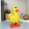 Funny Little Yellow Duck Statue Middle Finger Resin Figurine, Hand-Painted Cheeky Statue, Weatherproof Indoor Niche Landscaping Outdoor Decor for Desk