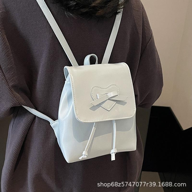 Korean bow shoulder bag women's bag 2025 new trendy fashion backpack cute handbag shoulder bag school bag