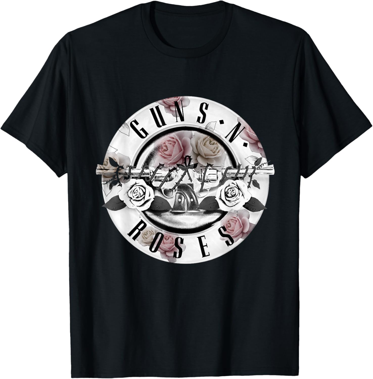 Guns N Roses Floral Bullet Logo T-Shirt T-Shirt S
