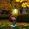 JYL TS/118,Flamingo Crane Resin Solar Outdoor Light for Home Garden Path Corridor Sculpture Lamp