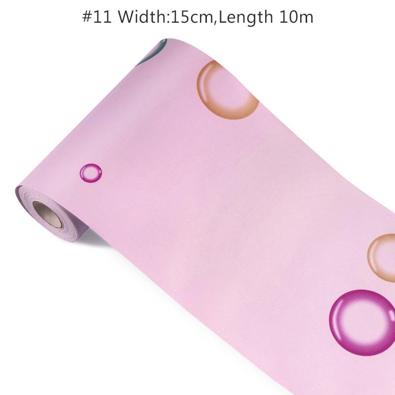 10M Waterproof Waist Line Waterproof Self Adhesive Skirting Line PVC Kitchen Backsplash Living Room Decor Wall Border Stickers