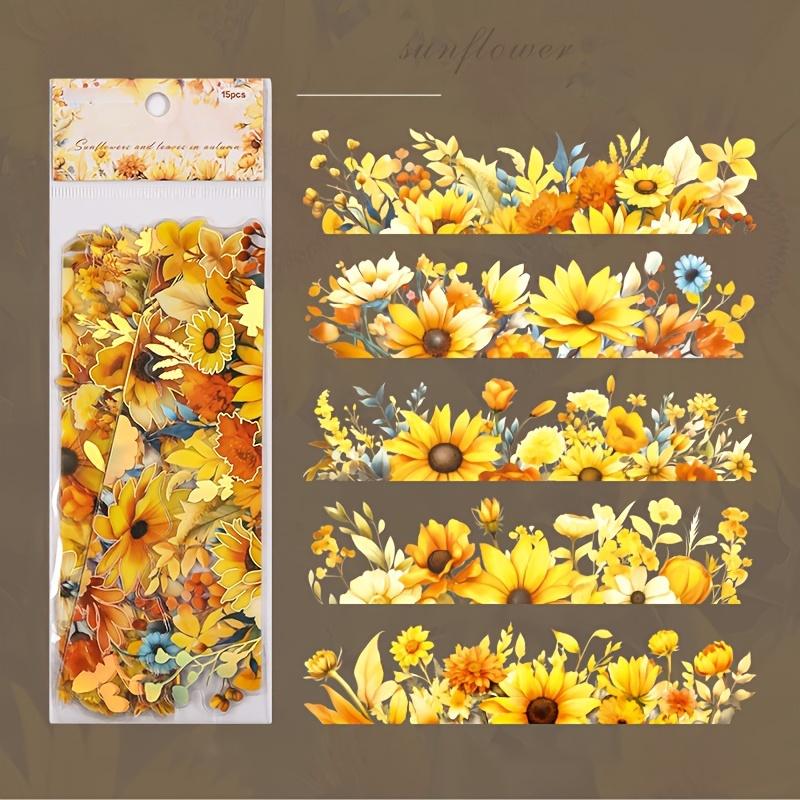 15 Stück Herbstpflanzenblatt- und Fruchtaufkleber Selbstklebende Scrapbook-Abziehbilder Unregelmäßige Formen für Telefon, Laptop, DIY-Bastelarbeiten, Dekorative Aufkleber mit Herbstthema