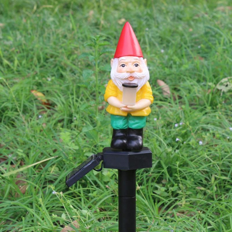 Waterproof Christmas Solar Powered Santa Claus Light Christmas Lawn Decoration Landscape Solar Plug