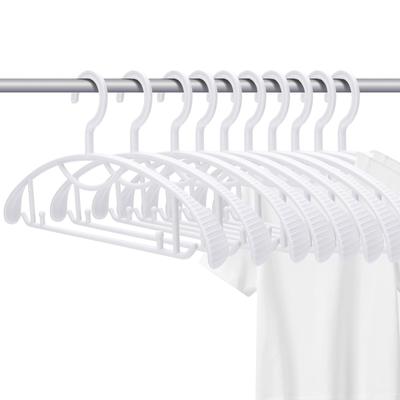 Laundry Set of Prevents Clothes from Losing Suitable for Wet and Dry Wide Hangers, 10, Non-Slip, Durable, Shape, Use, White, 2.8cm