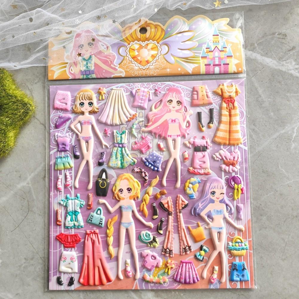 

Наклейки для дівчаток «Принцеса» великого розміру (4 стилі) Багаторазові клейкі наліпки для записників Магазин BulingBulingStickers