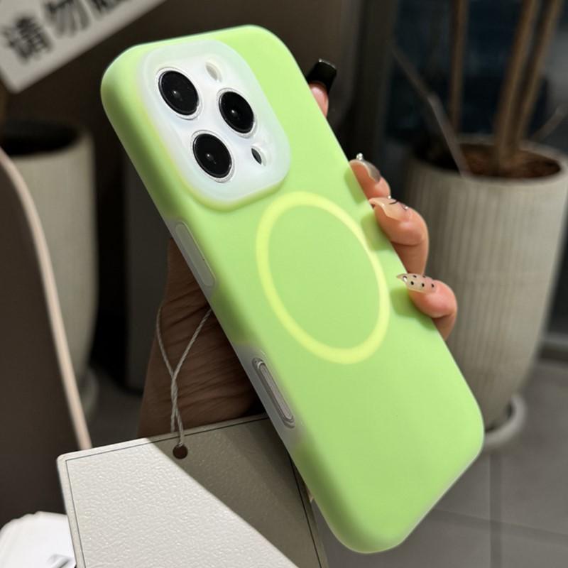 Luxury Jelly Candy Liquid Silicone For Magsafe Case for iPhone 16 15 14 Plus   11 Pro Max Magnetic Soft Shockproof Cover For iPhone 11 Pro ярко-розовый